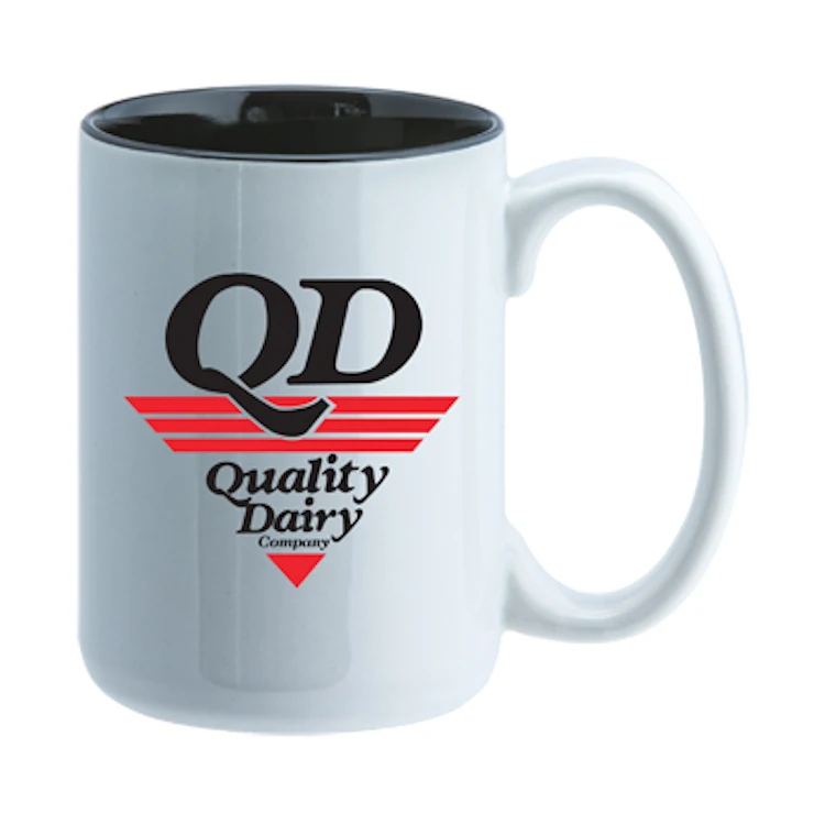 15 oz El Grande Two Tone ceramic mug - black interior 1