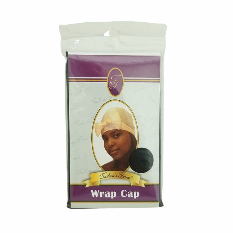 Bow-Detail Wrap Caps - Black