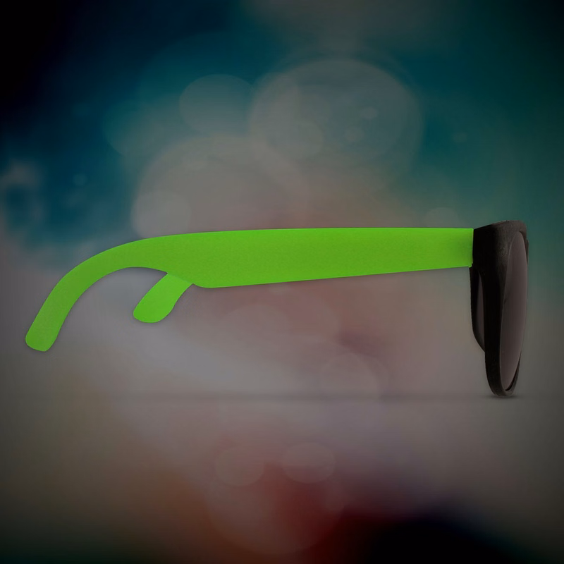 Custom Green Neon Billboard Sunglasses, printed lenses glasses