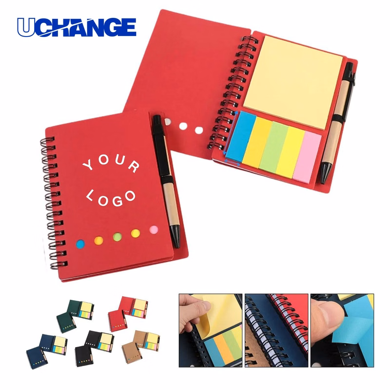Kraft Memo Pad Organizer with Sticky Flags