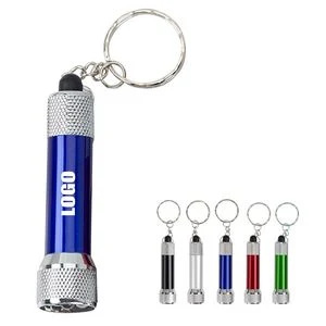 Compact LED Flashlight With Key Ring And Aluminum Design Twist Activation 1