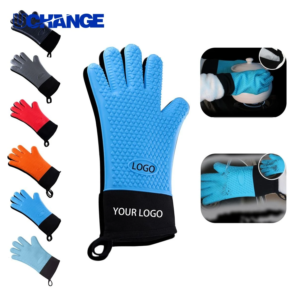 Long BBQ Grill Gloves Heat Resistant 1