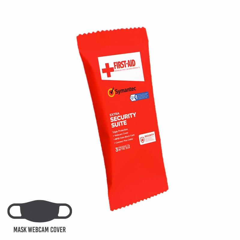 Security Kit in Candy Wrapper with Mask Webcam Cover