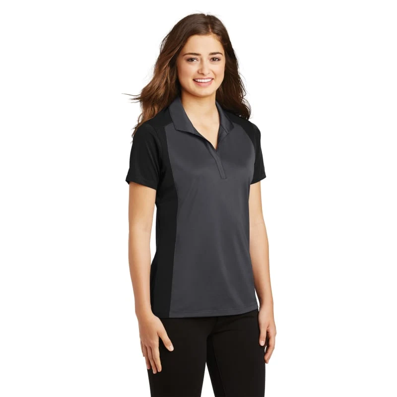 Sport-Tek Women's Colorblock Micropique Sport-Wick Polo. 1
