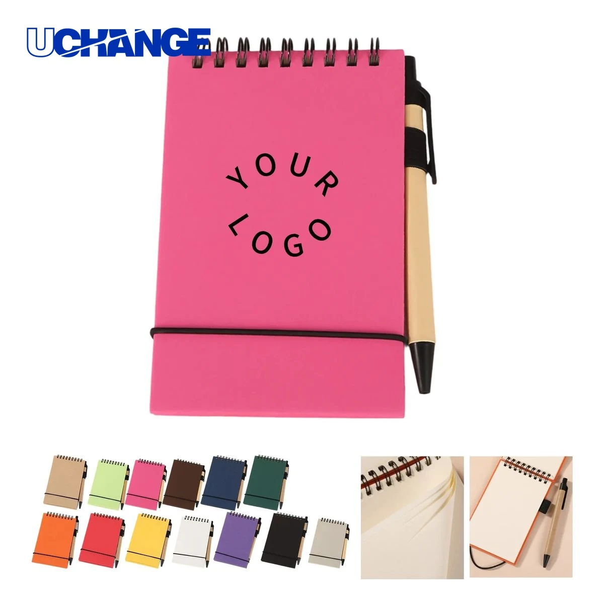 Mini Notebook Set with Pen and Elastic Closure 1