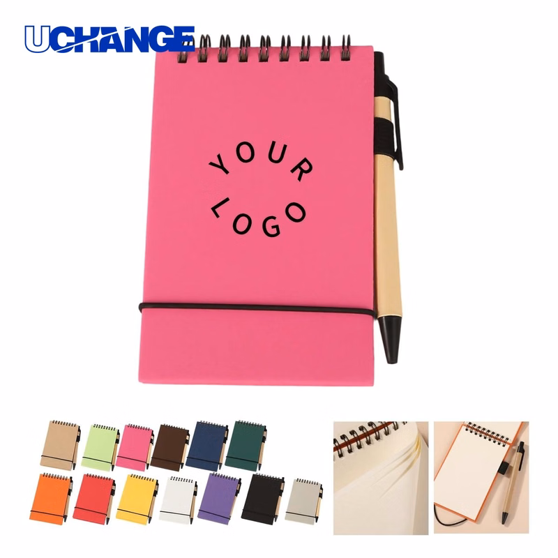 Mini Notebook Set with Pen and Elastic Closure