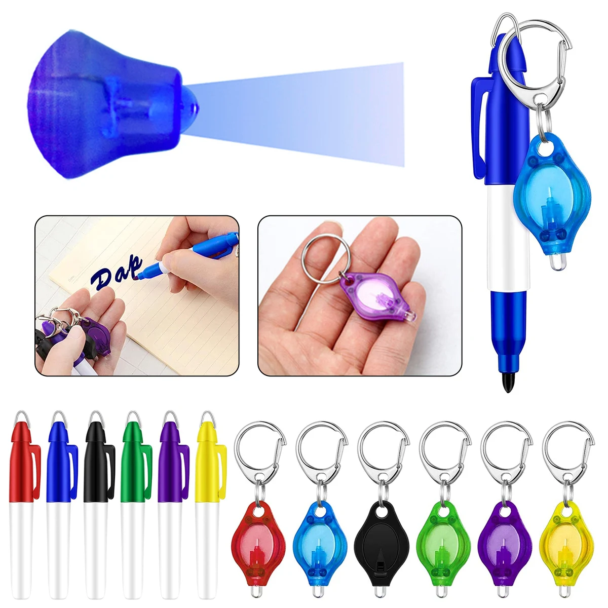 Mini Flashlight Keychain Permanent Marker 1