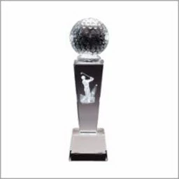 8.75" Crystal M. Baseball Award 1
