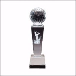 8.75" Crystal M. Baseball Award