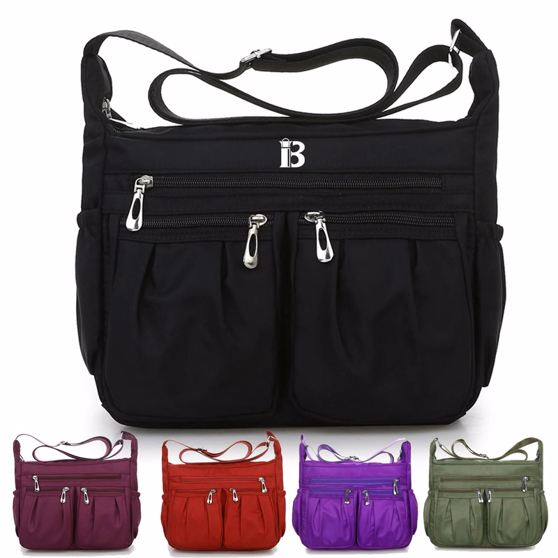 Oxford Cloth Crossbody Bag Multi-compartment Lightweight
