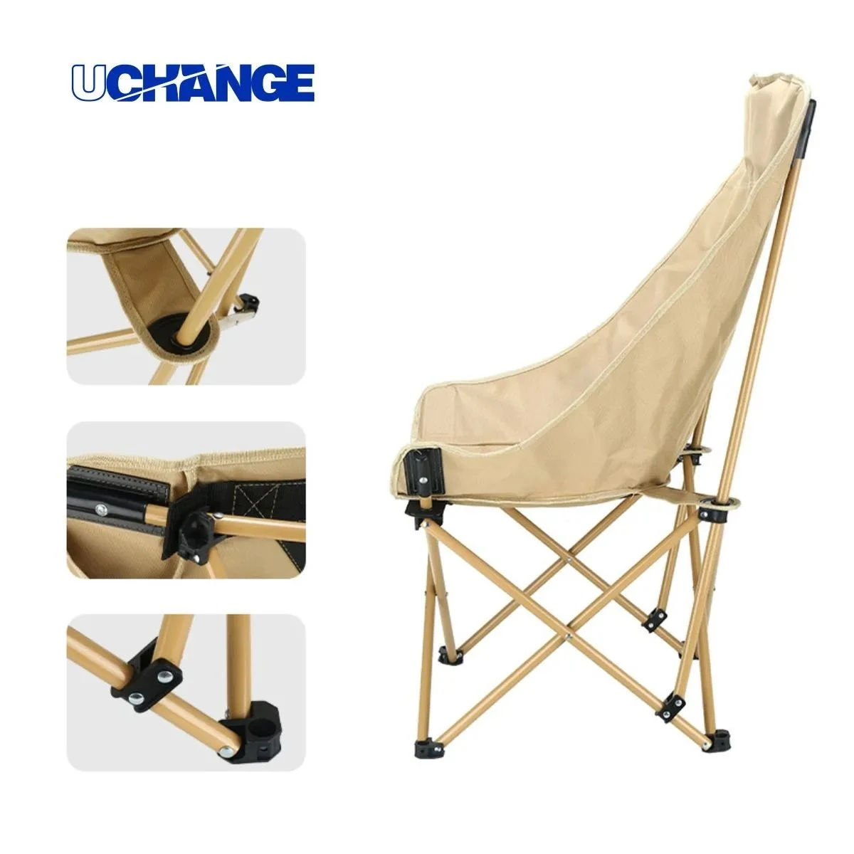 High Back Folding Camping Chair With Headrest 1
