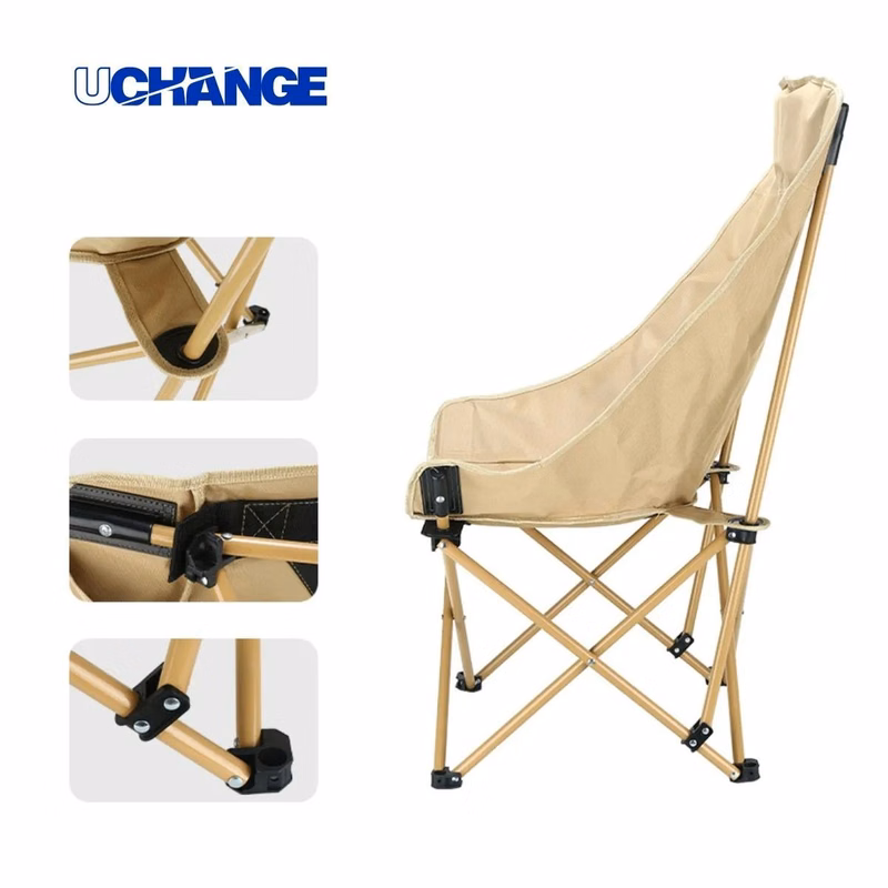 High Back Folding Camping Chair With Headrest