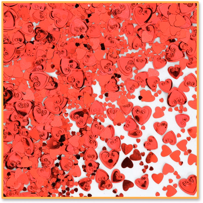 Red Hearts Confetti - 0.5 oz