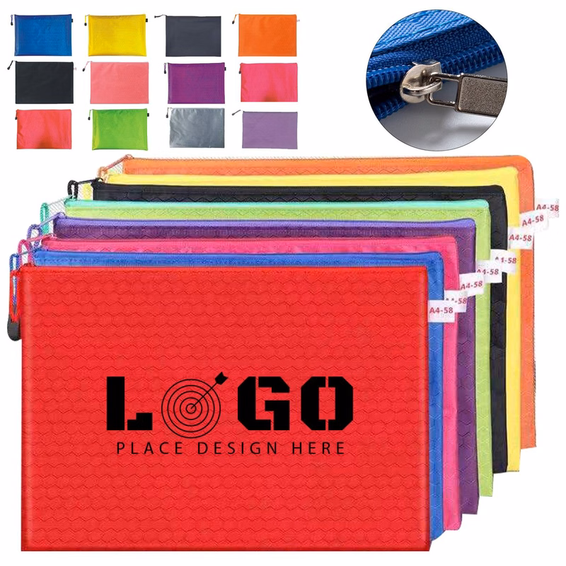 A4 Waterproof Zipper Documents Pouch Stationery Bag