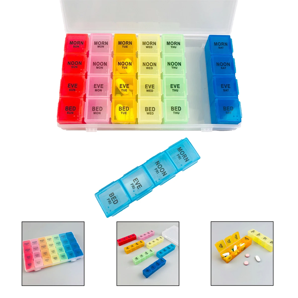 Rainbow Color Weekly 7 Day Pill Box 1