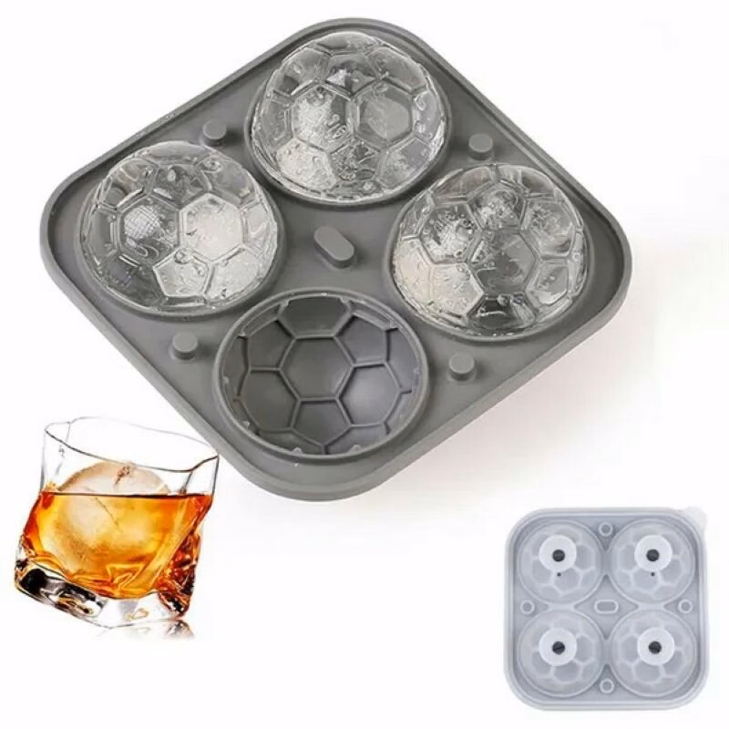 4 Cavities Big Circle Ice Cube Molds