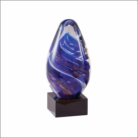Purple Swirl Art Glass Award