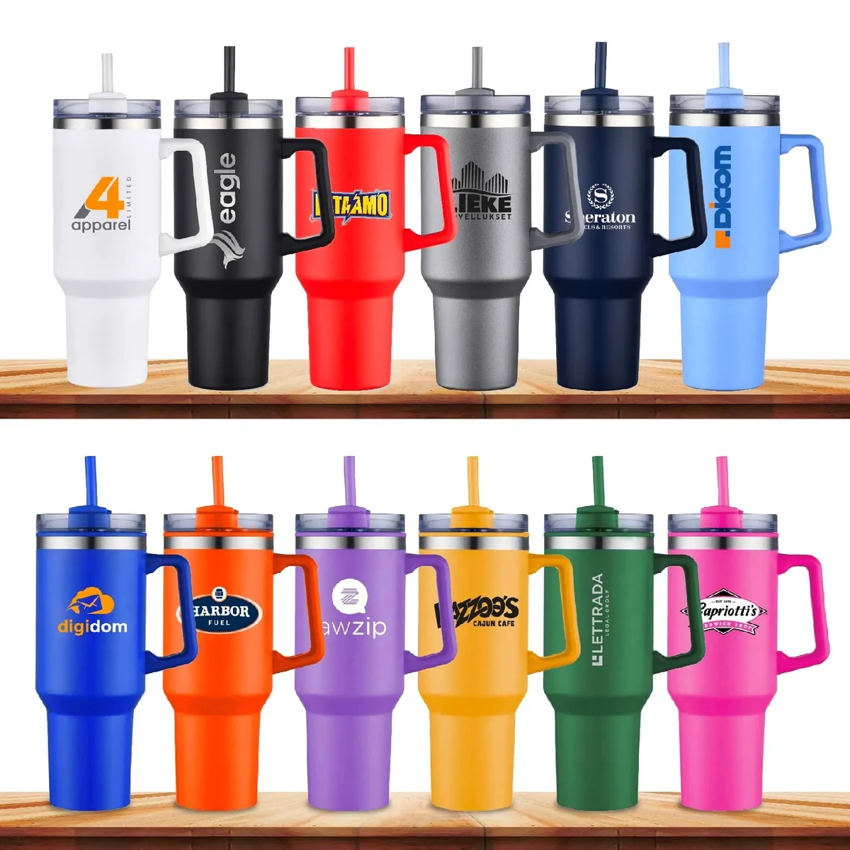 THE HIDRATOR - 40 oz. S/S TRAVEL MUG WITH HANDLE AND STRAW 1