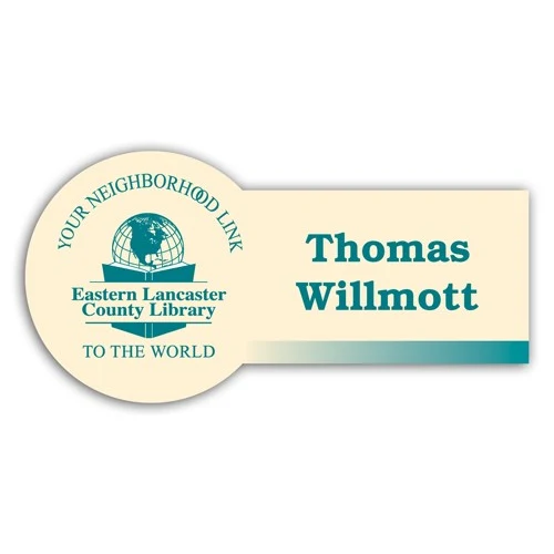 Full Color Name Badge w/ Personalization (2"X4") Round End 1