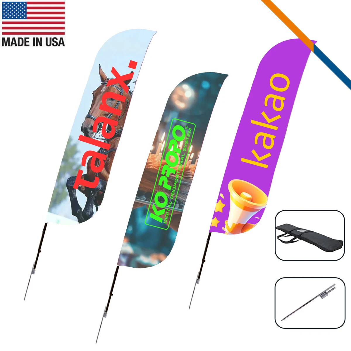 13' Garren Double-Sided Feather Flag 1