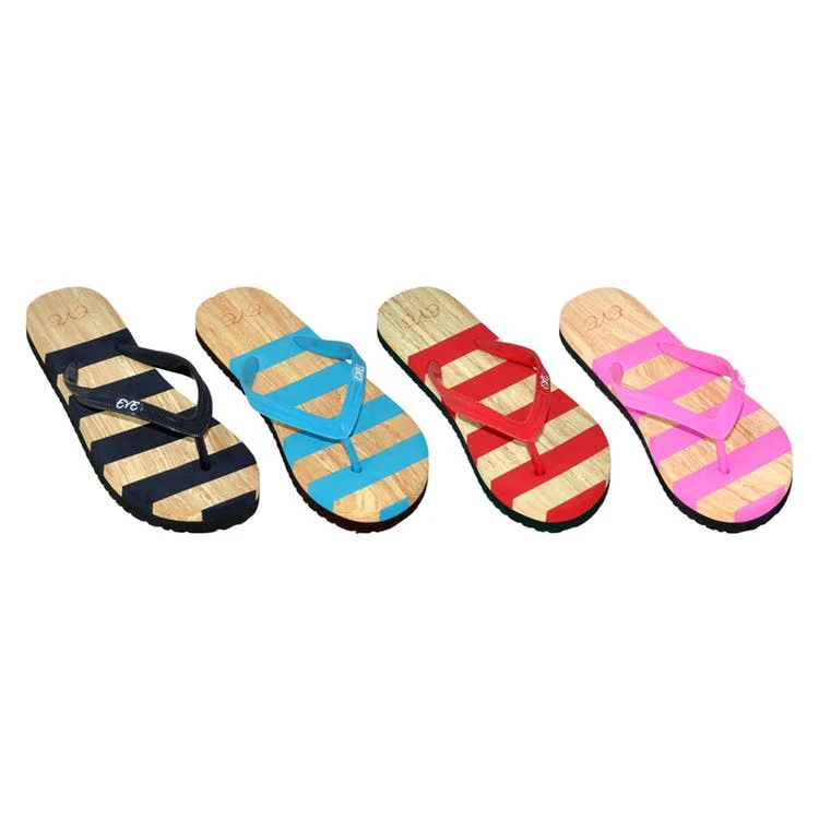 Women's Striped Flip Flops - 4 Colors Size 5/6-10/11 1
