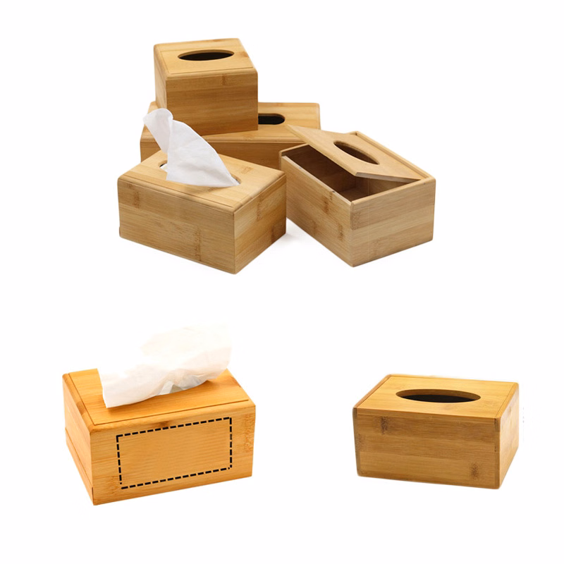 Bamboo Tissue Napkin Box
