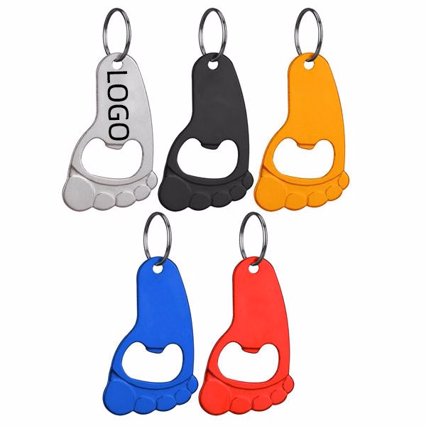 Foot Shaped Bottle Opener W/ Keying