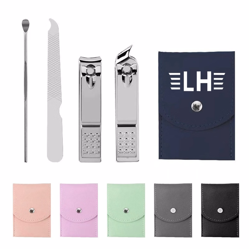 4 pcs Nail Clipper Set W/ Folding Bag