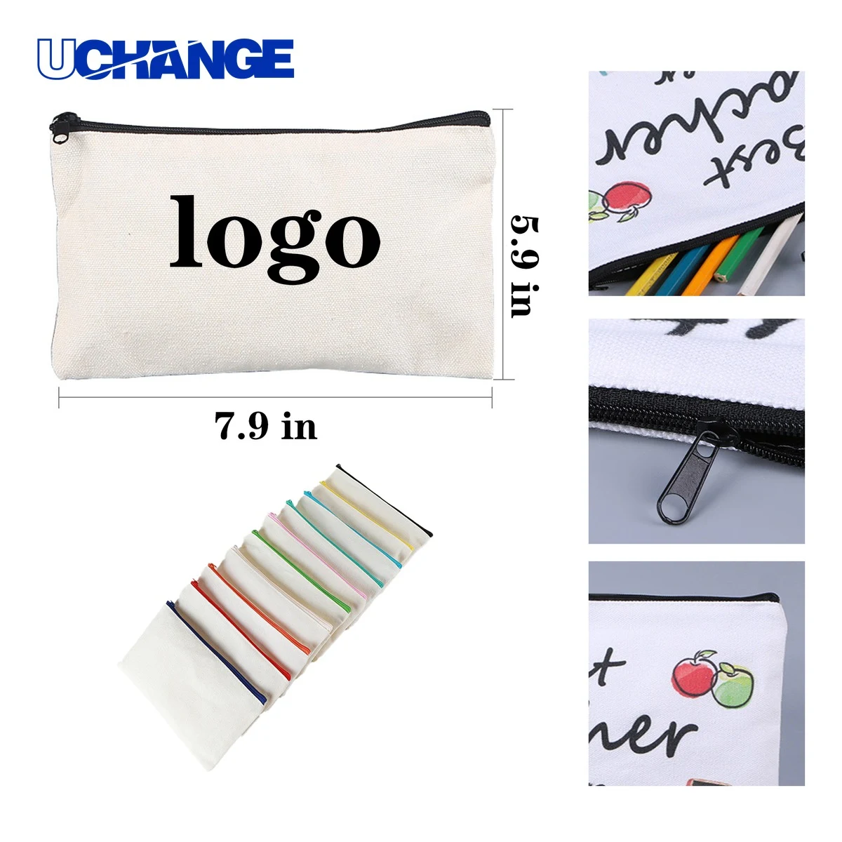 Canvas Custom Storage Bag, custom tote bag with logo imprint 1