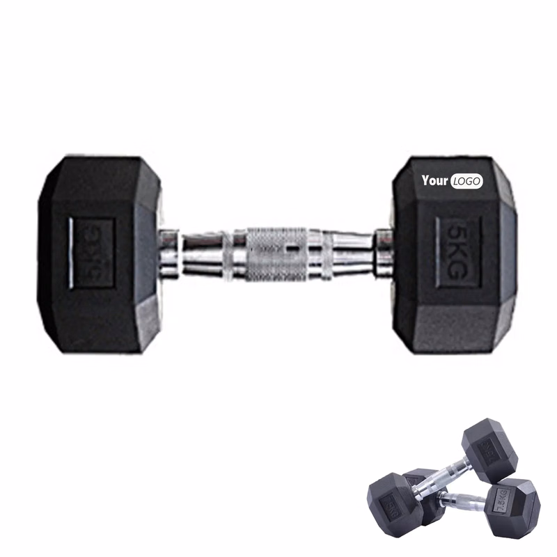 Rubber Encased Hex Dumbbell