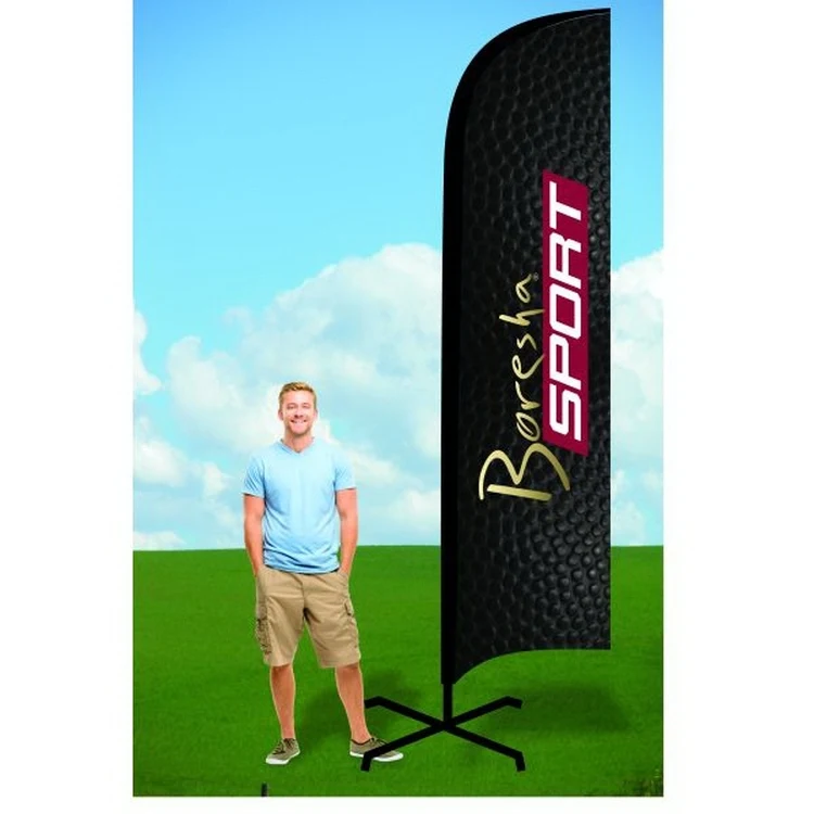 11ft Advertising Flag with X Stand-single 1