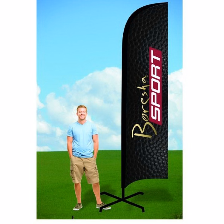 11ft Advertising Flag with X Stand-single