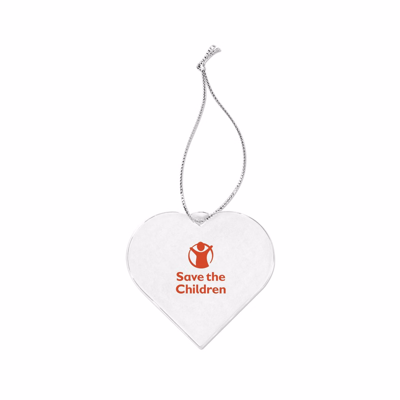 Acrylic Style Heart Ornament
