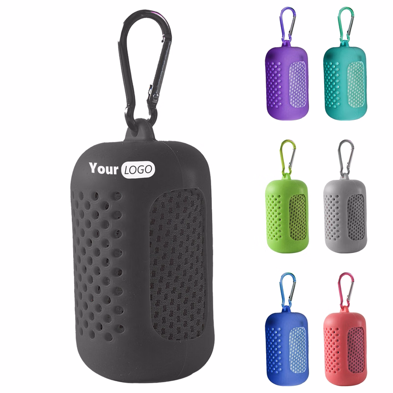 Polyester Quick-Dry Cooling Towel With Compact Carrying Case