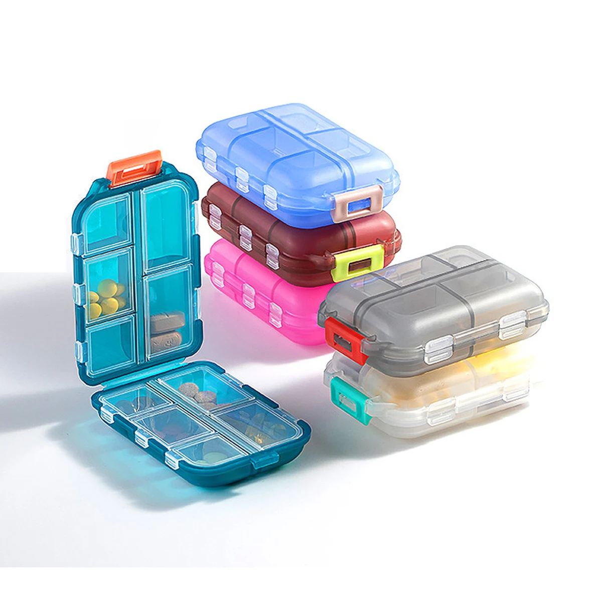 10 Compartment Travel Pill Organizer 1