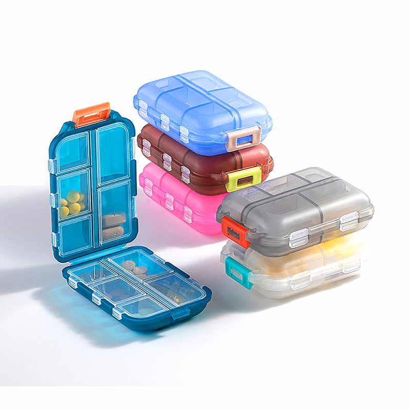 10 Compartment Travel Pill Organizer