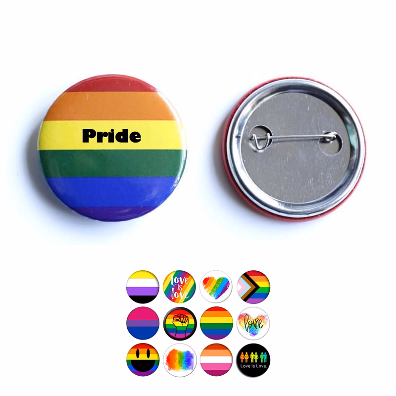 Custom Pride Round Button