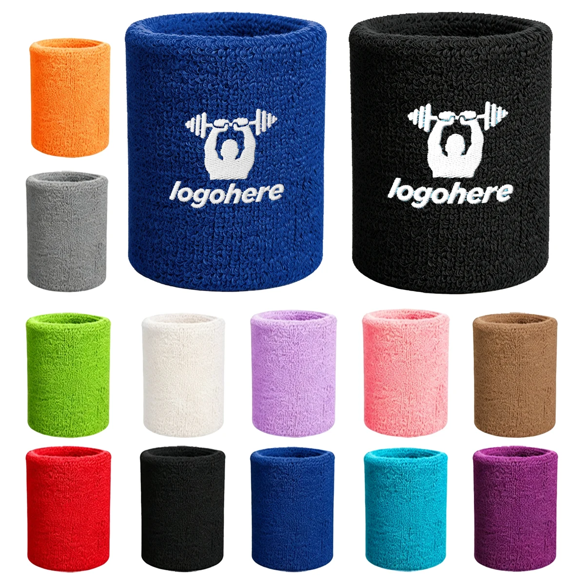 Pro Sports Sweat Embroidered Wristband 1