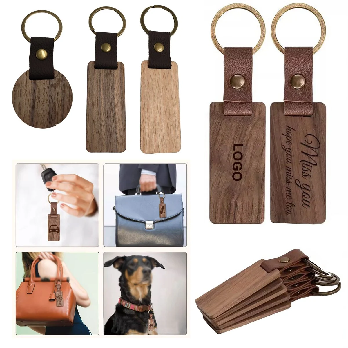Retro Metal Loop Wooden Key Holder 1