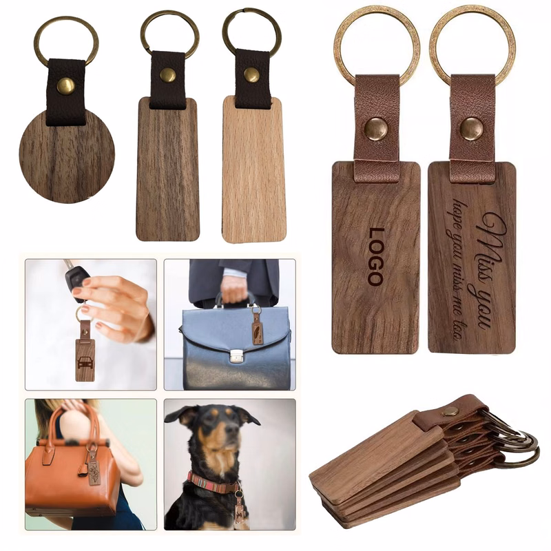 Retro Metal Loop Wooden Key Holder