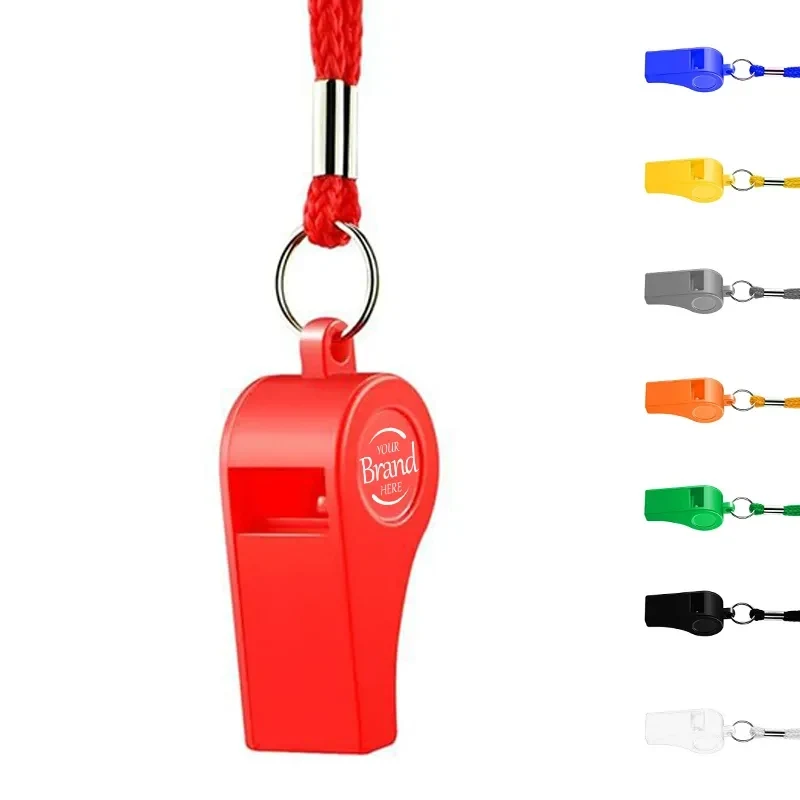 Colorful Plastic Whistles With Lanyards 1