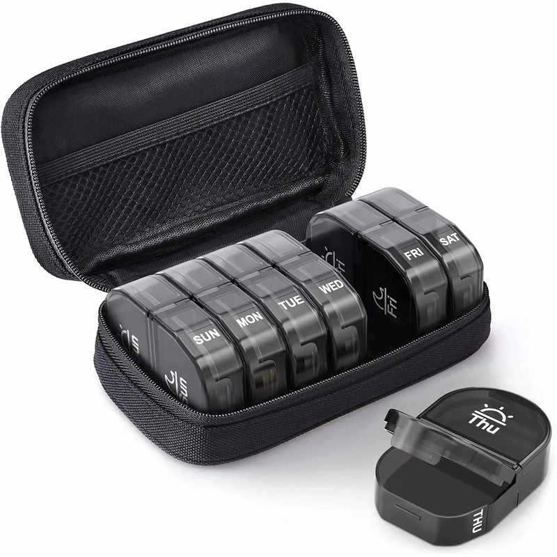 Canvas Bag Weekly Pill Organizer