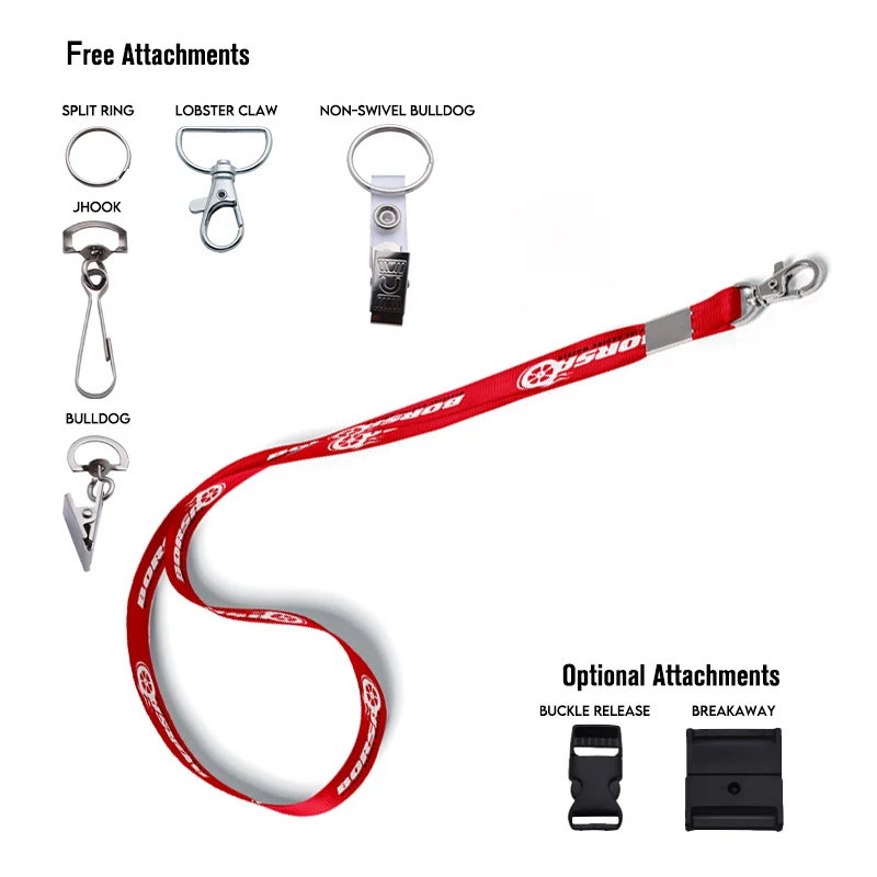 3/4" FLAT POLYESTER LANYARD 1