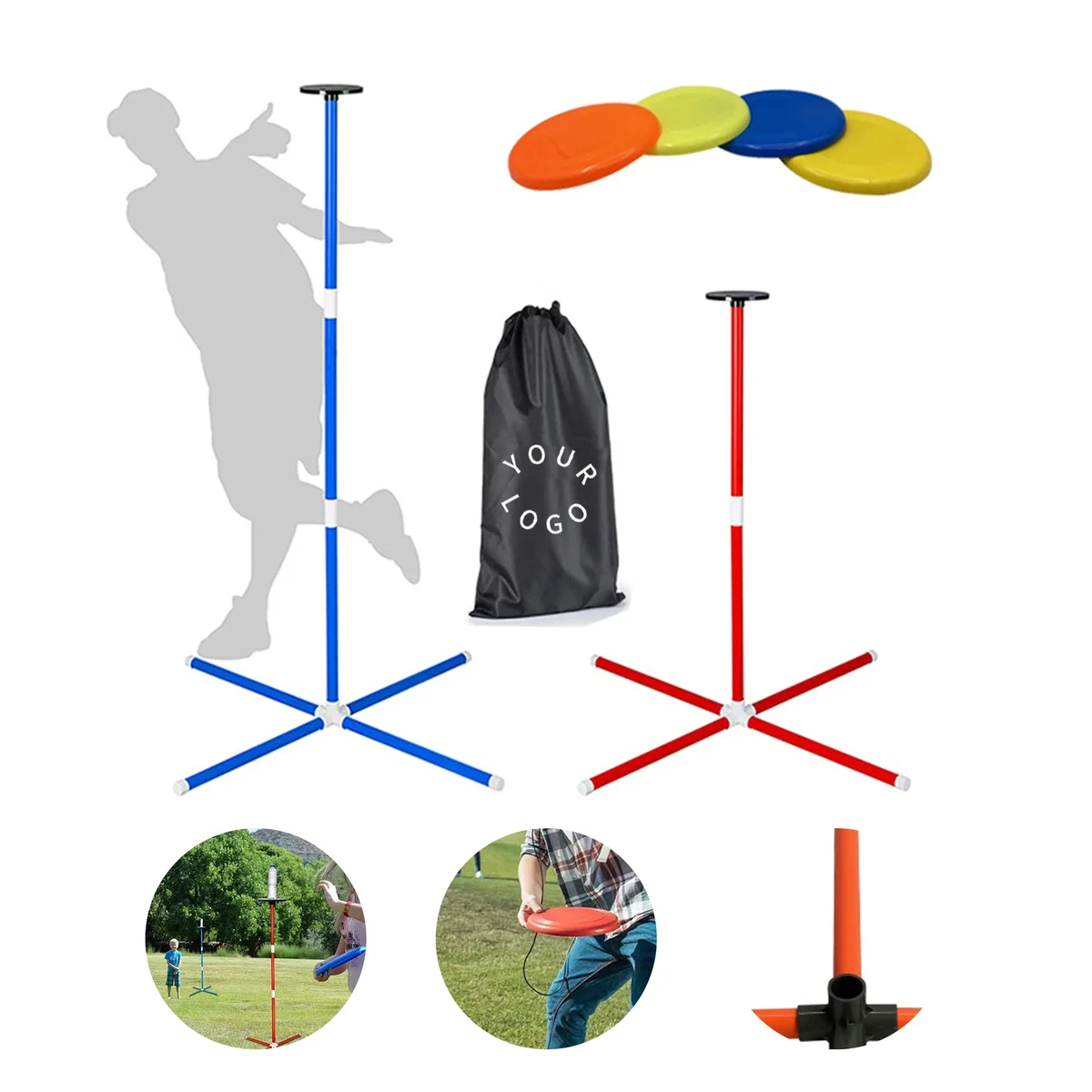 MOQ 50 Flying Disc Game Set with Stand Easy Assembly 1