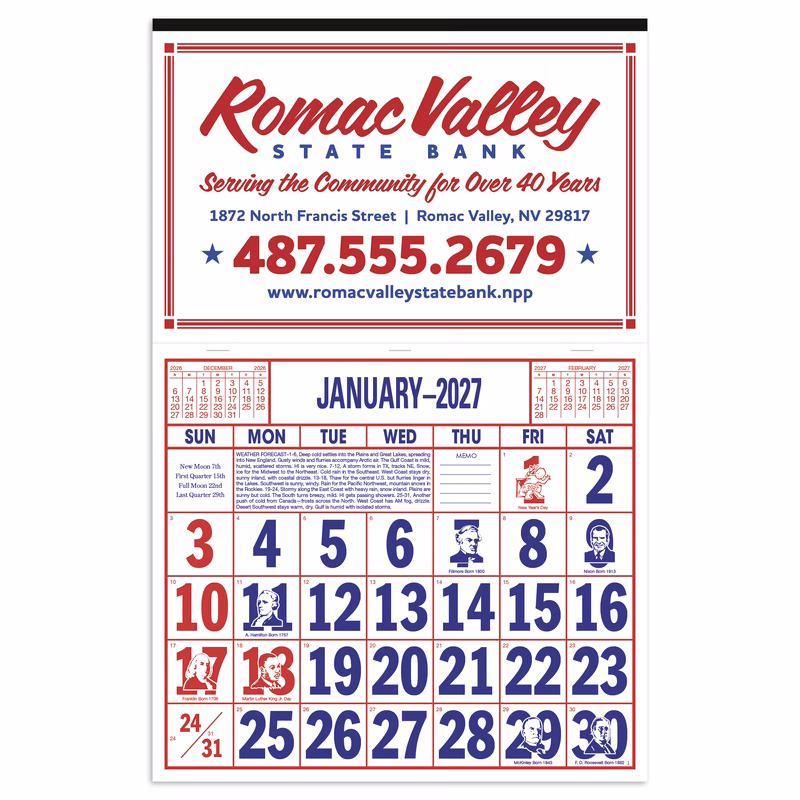 Skinner & Kennedy® Apron Style Calendar
