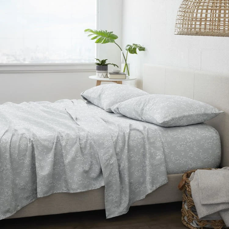 Premium Bed Sheets - Trellis Vine King 4 Set 1