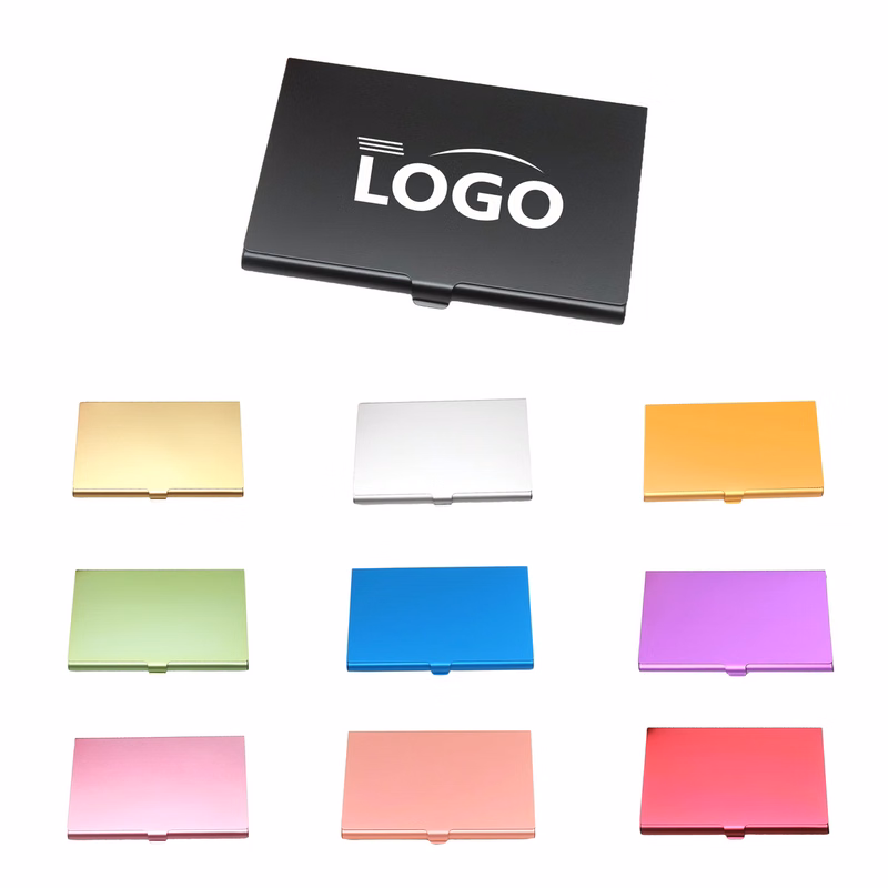Custom Logo Aluminum Business Card Holder