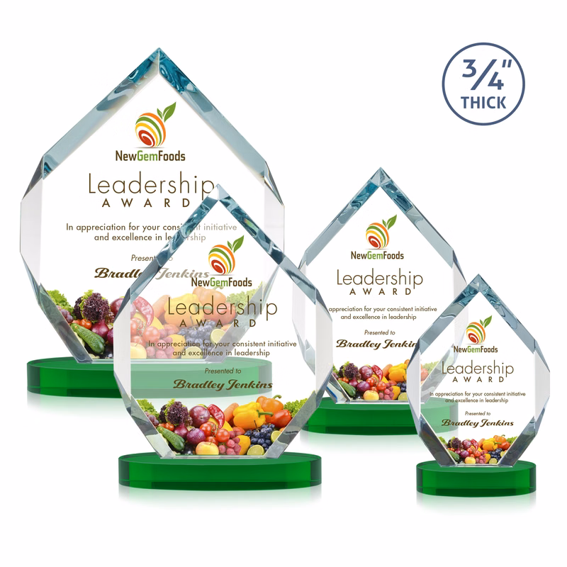 Royal Diamond  VividPrint™ Award on Alberton Base - Green