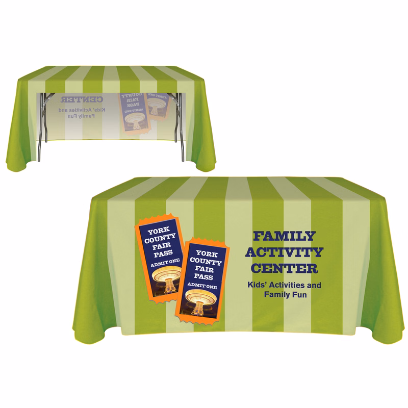 4' Customized Open Back Throw Style Table Cover