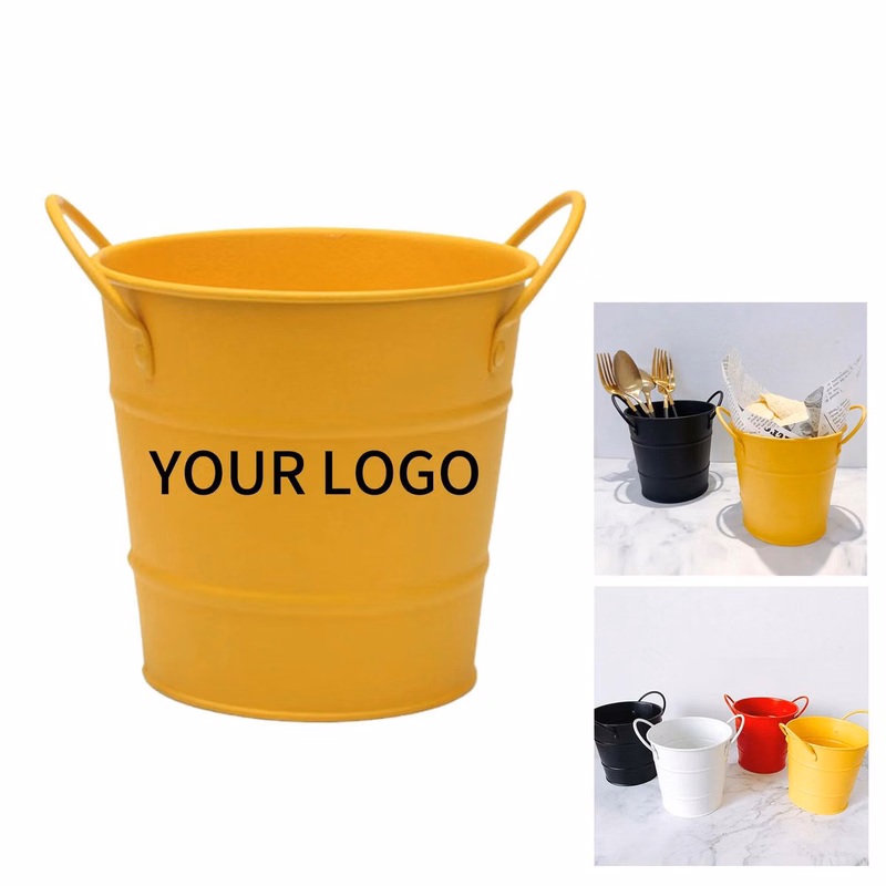 Reusable Metal Snack Bucket for Serving Treats